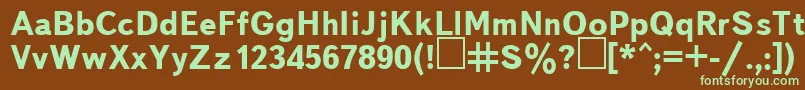 UkBukvarnayaBold-fontti – vihreät fontit ruskealla taustalla
