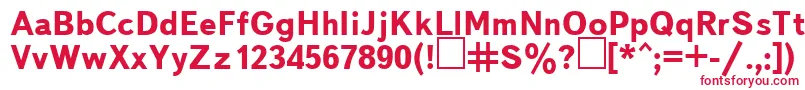 UkBukvarnayaBold Font – Red Fonts on White Background