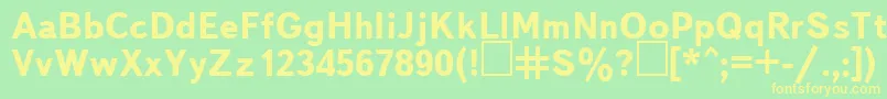 UkBukvarnayaBold Font – Yellow Fonts on Green Background