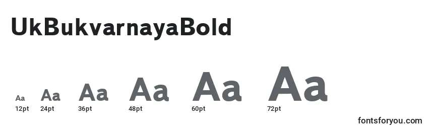Размеры шрифта UkBukvarnayaBold