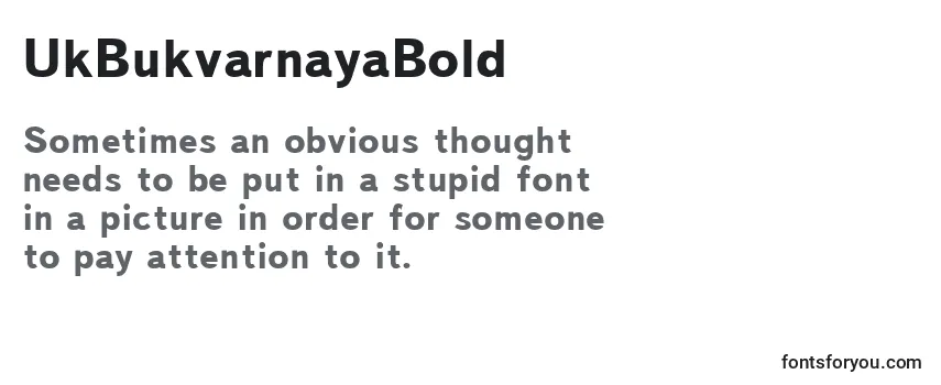 Review of the UkBukvarnayaBold Font