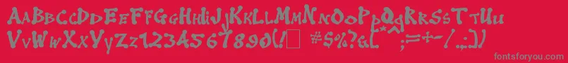 Mandalay Font – Gray Fonts on Red Background