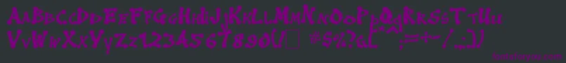 フォントMandalay – 黒い背景に紫のフォント