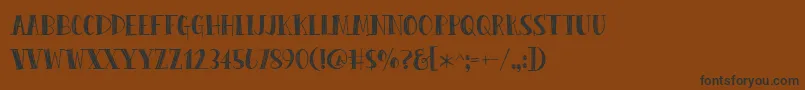 BmdPeasCarrots Font – Black Fonts on Brown Background