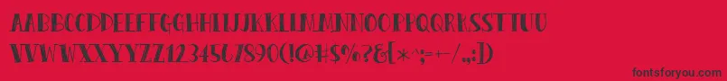 BmdPeasCarrots Font – Black Fonts on Red Background