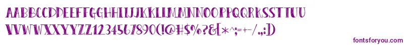 BmdPeasCarrots Font – Purple Fonts on White Background