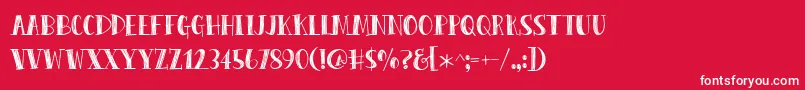 BmdPeasCarrots Font – White Fonts on Red Background