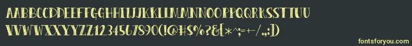 BmdPeasCarrots Font – Yellow Fonts on Black Background