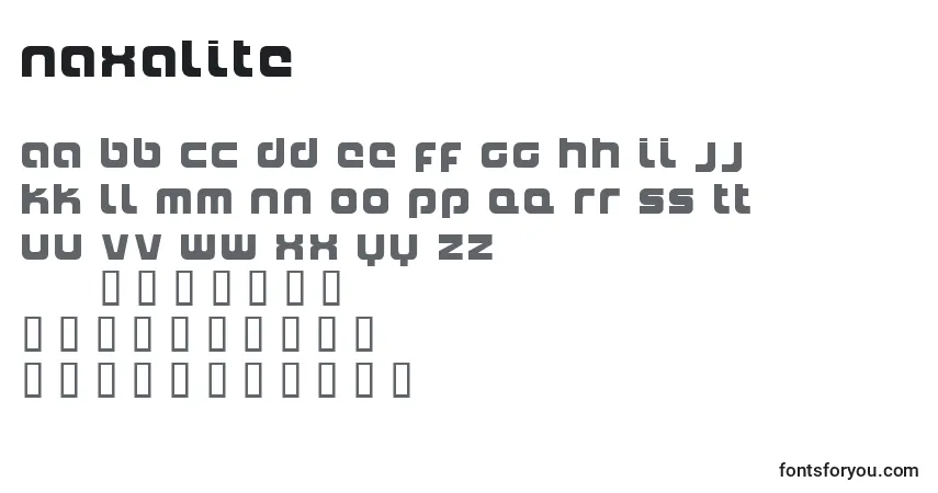 A fonte Naxalite – alfabeto, números, caracteres especiais
