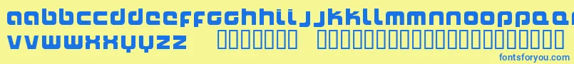 Naxalite Font – Blue Fonts on Yellow Background