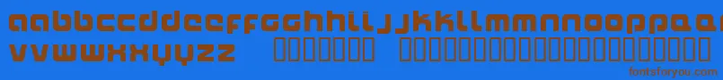 Naxalite-Schriftart – Braune Schriften auf blauem Hintergrund