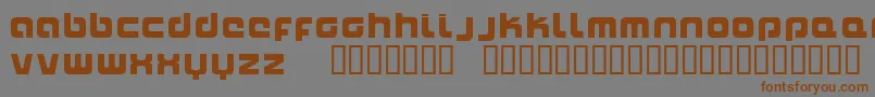 フォントNaxalite – 茶色の文字が灰色の背景にあります。