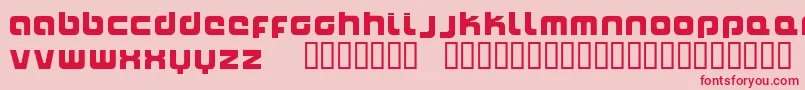 フォントNaxalite – ピンクの背景に赤い文字