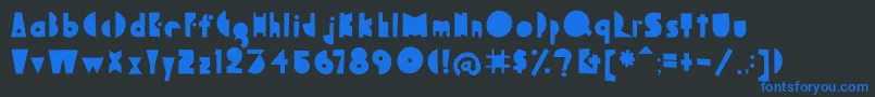 Bagaglioflat Font – Blue Fonts on Black Background