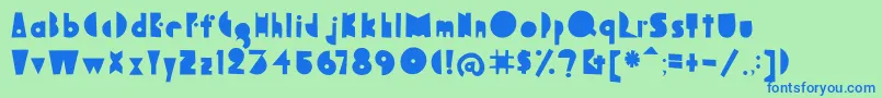 Bagaglioflat Font – Blue Fonts on Green Background