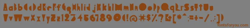 Bagaglioflat Font – Brown Fonts on Gray Background