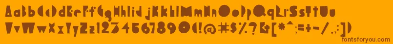 Bagaglioflat Font – Brown Fonts on Orange Background
