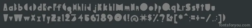 Bagaglioflat-fontti – harmaat kirjasimet mustalla taustalla