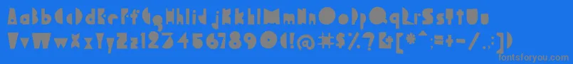 Bagaglioflat Font – Gray Fonts on Blue Background