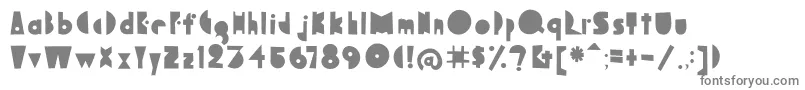 Bagaglioflat-fontti – harmaat kirjasimet valkoisella taustalla