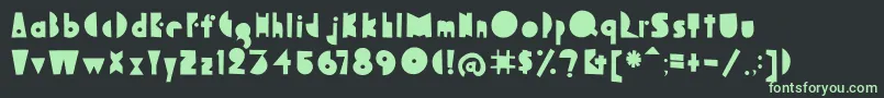 Bagaglioflat Font – Green Fonts on Black Background