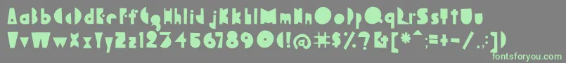 Bagaglioflat Font – Green Fonts on Gray Background
