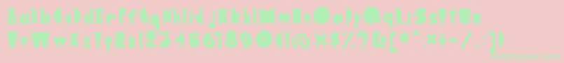 Bagaglioflat Font – Green Fonts on Pink Background