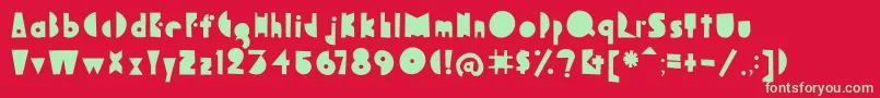Bagaglioflat Font – Green Fonts on Red Background