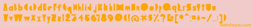 Bagaglioflat Font – Orange Fonts on Pink Background