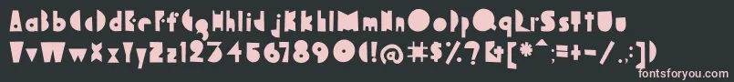 Bagaglioflat Font – Pink Fonts on Black Background