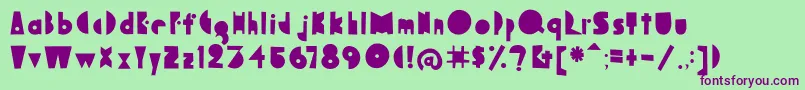 Bagaglioflat Font – Purple Fonts on Green Background
