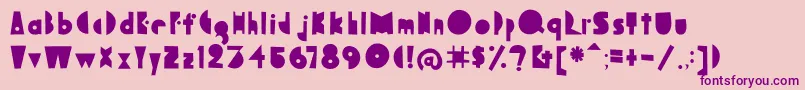 Bagaglioflat Font – Purple Fonts on Pink Background