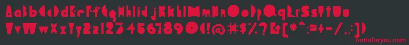 Bagaglioflat Font – Red Fonts on Black Background