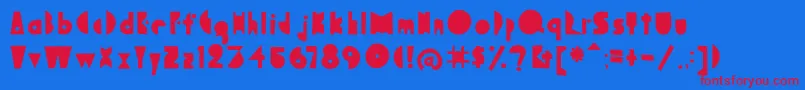 Bagaglioflat Font – Red Fonts on Blue Background