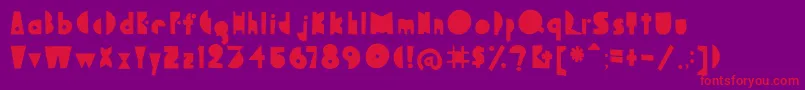 Bagaglioflat Font – Red Fonts on Purple Background