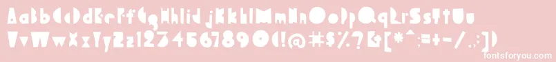 Bagaglioflat Font – White Fonts on Pink Background