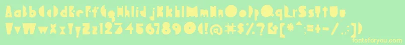 Bagaglioflat Font – Yellow Fonts on Green Background