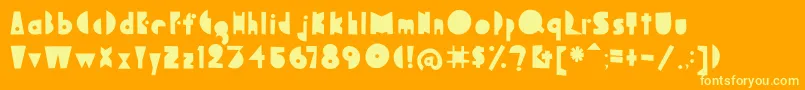 Bagaglioflat Font – Yellow Fonts on Orange Background