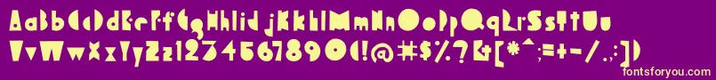 Bagaglioflat Font – Yellow Fonts on Purple Background