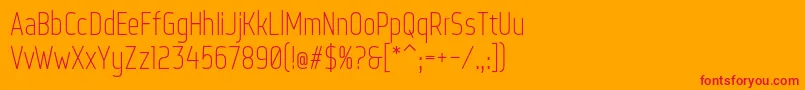 WebServeroff-Schriftart – Rote Schriften auf orangefarbenem Hintergrund