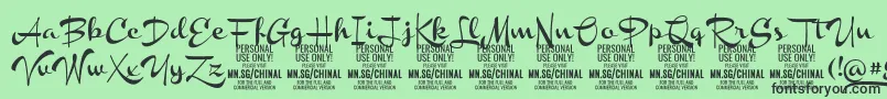 ChinalboldPersonalUse Font – Black Fonts on Green Background