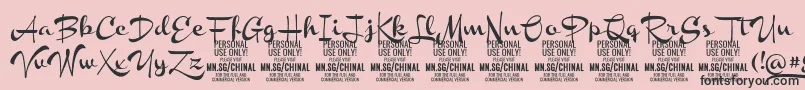 ChinalboldPersonalUse Font – Black Fonts on Pink Background