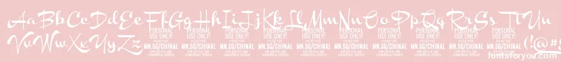 ChinalboldPersonalUse Font – White Fonts on Pink Background