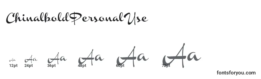 ChinalboldPersonalUse Font Sizes