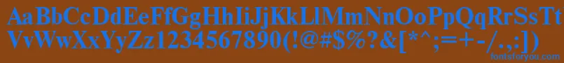 TimesBold Font – Blue Fonts on Brown Background