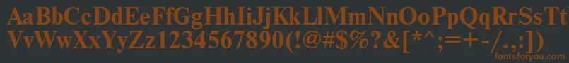 TimesBold Font – Brown Fonts on Black Background