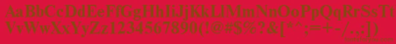 TimesBold Font – Brown Fonts on Red Background