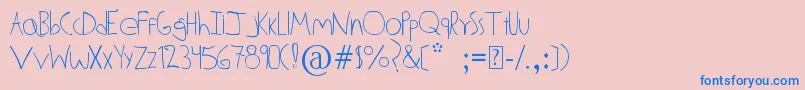 AldoDattoli Font – Blue Fonts on Pink Background