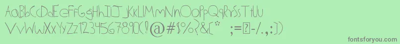 AldoDattoli Font – Gray Fonts on Green Background