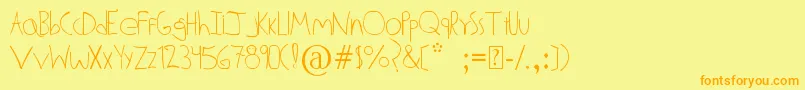 AldoDattoli Font – Orange Fonts on Yellow Background